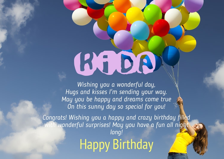 Birthday Congratulations for Rida