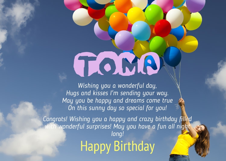 Birthday Congratulations for Toma