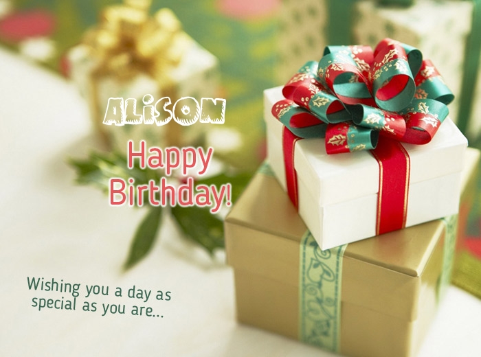 Birthday wishes for Alison