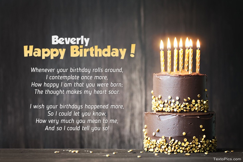 Happy Birthday images for Beverly