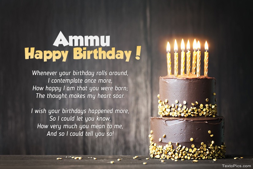 Happy Birthday images for Ammu