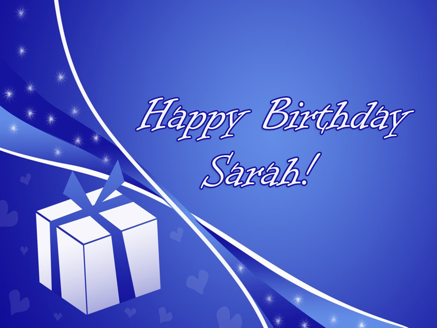 Happy Birthday Sarah!