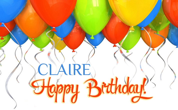 Birthday greetings CLAIRE