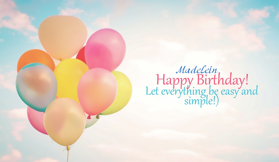 Happy Birthday Madelein images