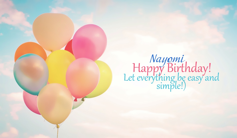 Happy Birthday Nayomi