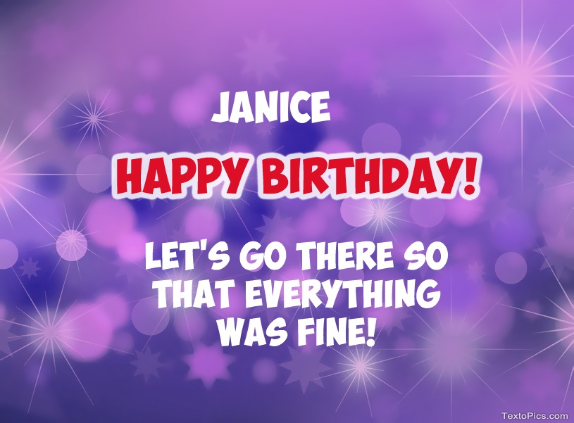 Happy Birthday Janice pictures congratulations.