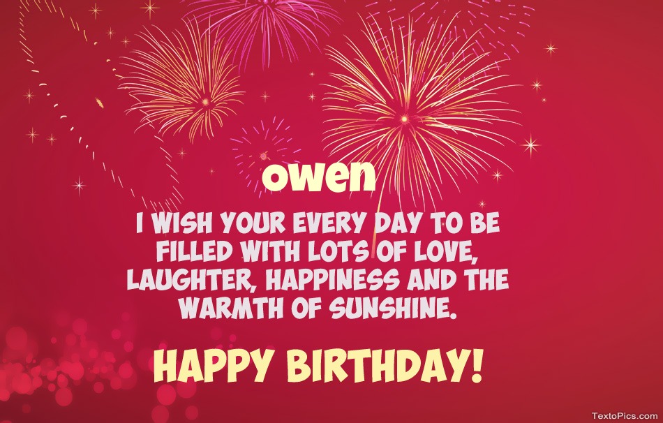 Cool congratulations for Happy Birthday of Owen