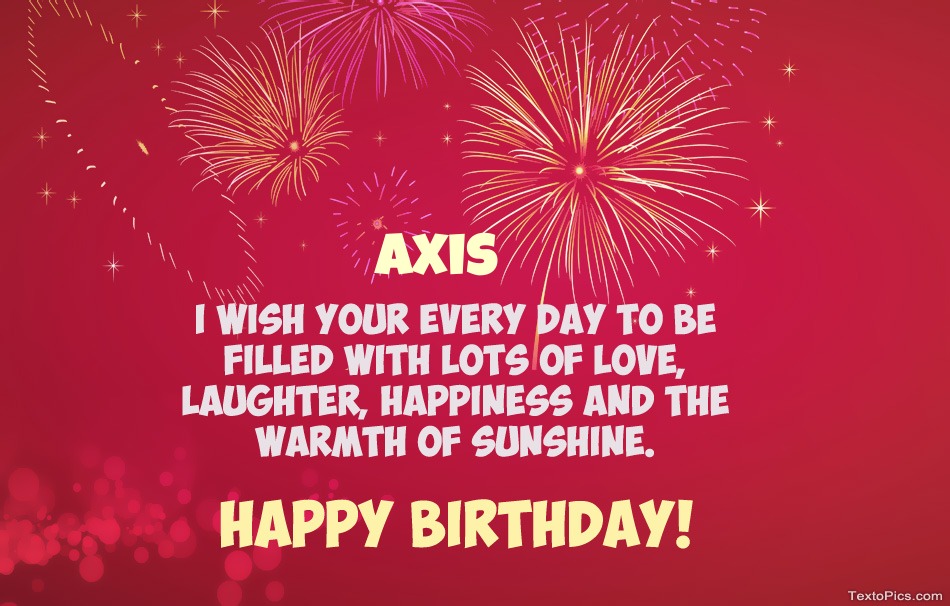Cool congratulations for Happy Birthday of Axis