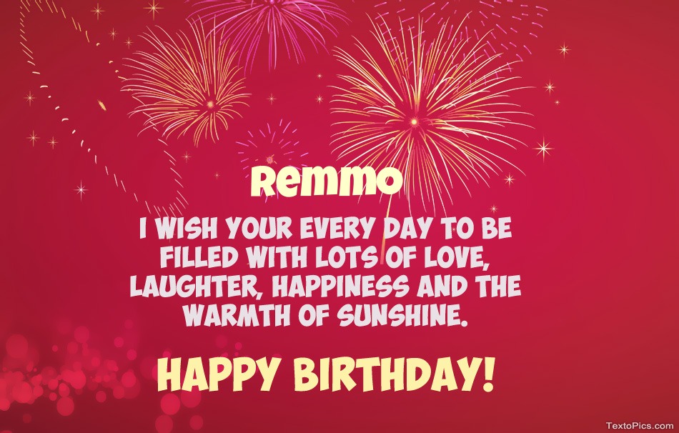 Cool congratulations for Happy Birthday of Remmo