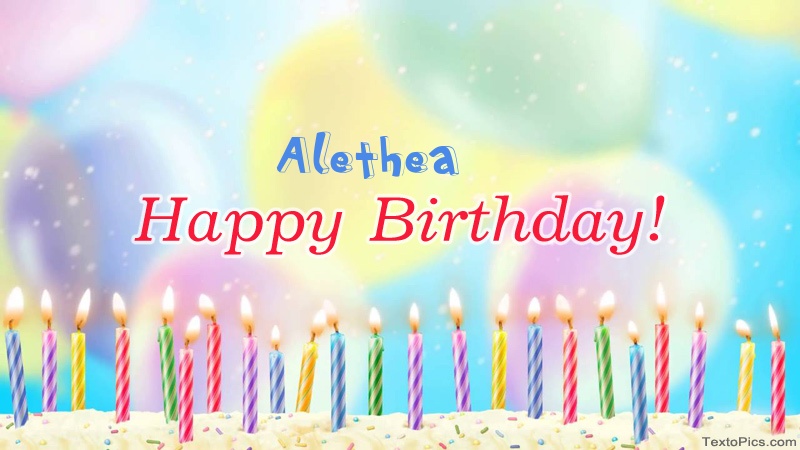 Cool congratulations for Happy Birthday of Alethea