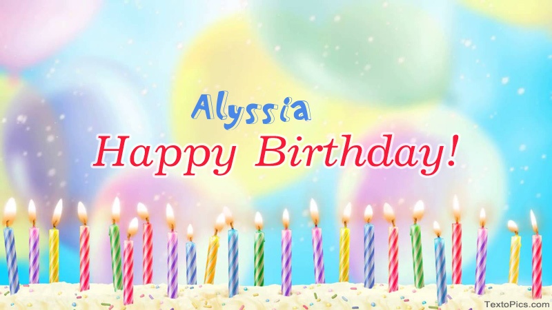 Cool congratulations for Happy Birthday of Alyssia