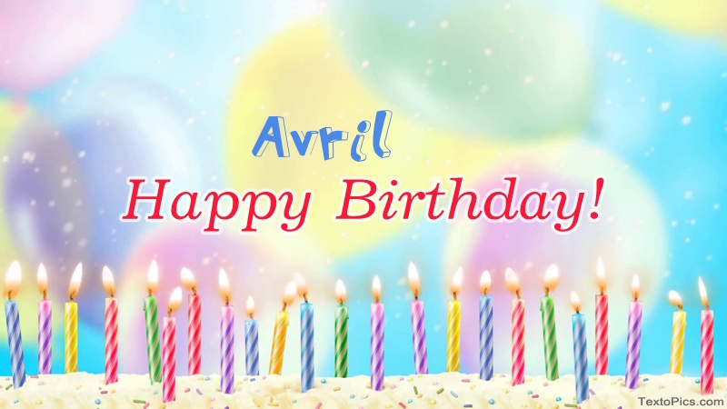 Cool congratulations for Happy Birthday of Avril