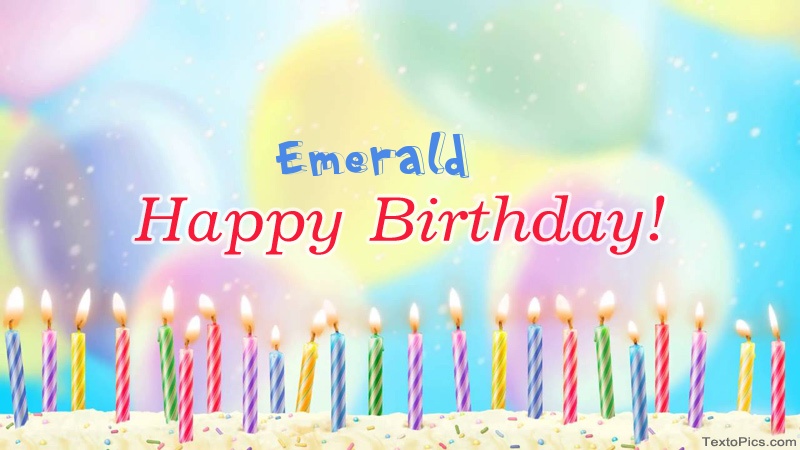 Cool congratulations for Happy Birthday of Emerald