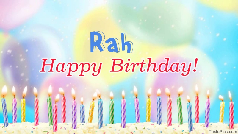 Cool congratulations for Happy Birthday of Rah