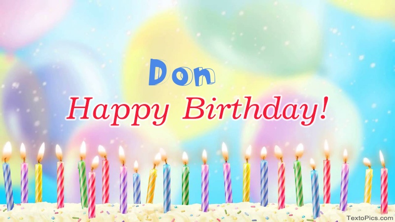 Cool congratulations for Happy Birthday of Don