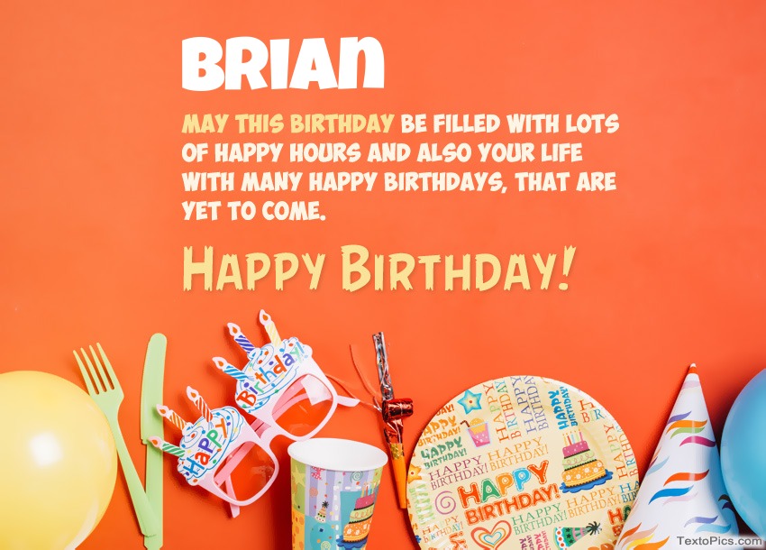 Congratulations for Happy Birthday of Brian