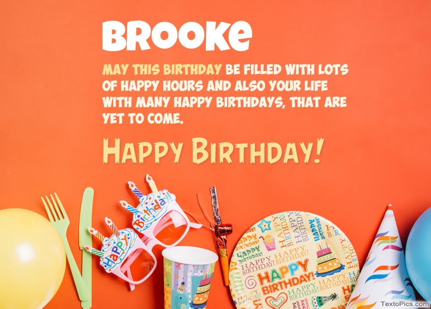 Congratulations for Happy Birthday of Brooke