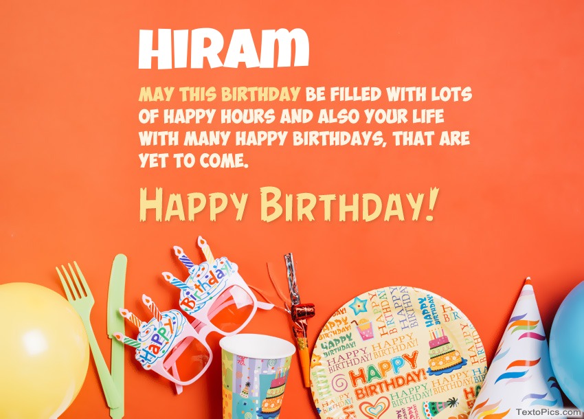 Congratulations for Happy Birthday of Hiram