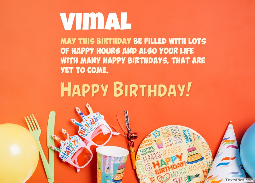 Congratulations for Happy Birthday of Vimal