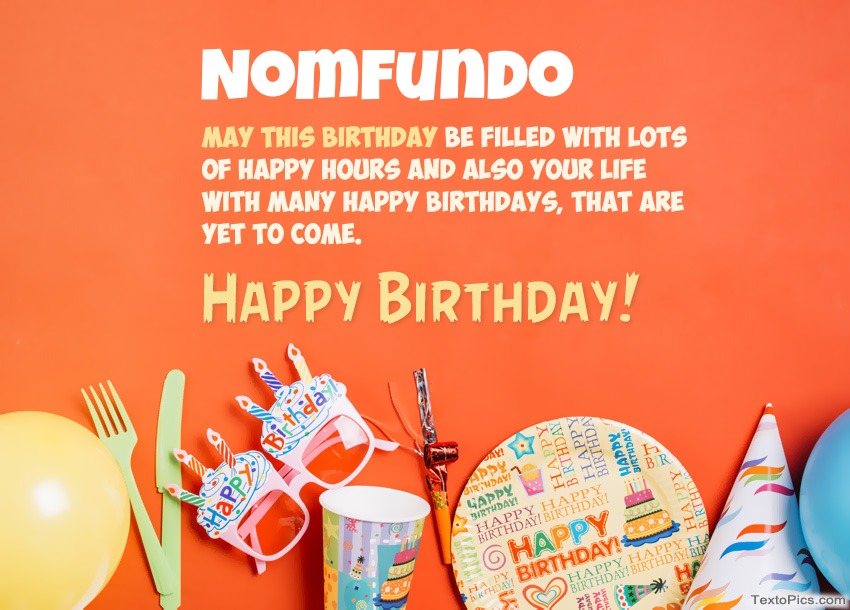 Congratulations for Happy Birthday of Nomfundo