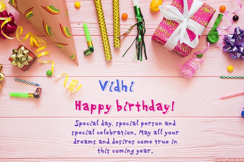 Happy Birthday Vidhi, Beautiful images