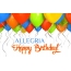 Birthday greetings ALLEGRIA