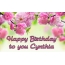 Happy Birthday Cynthia