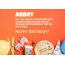 Congratulations for Happy Birthday of Abbey