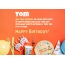 Congratulations for Happy Birthday of Tom