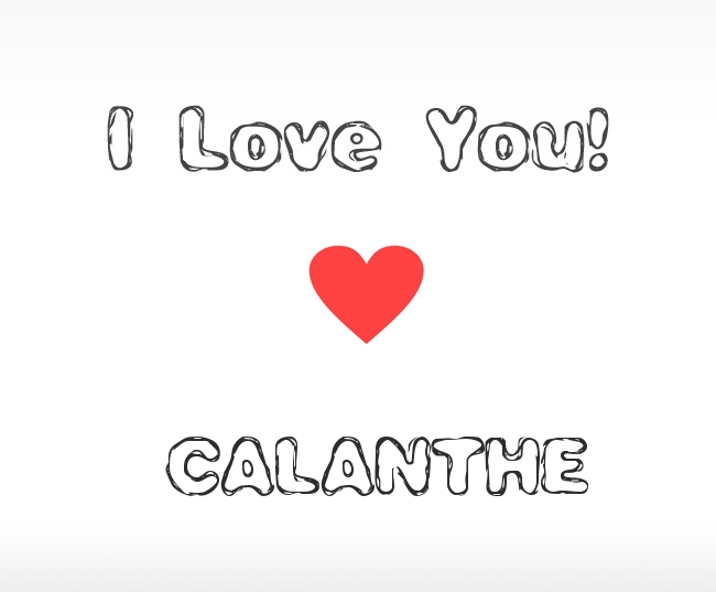 I Love You Calanthe