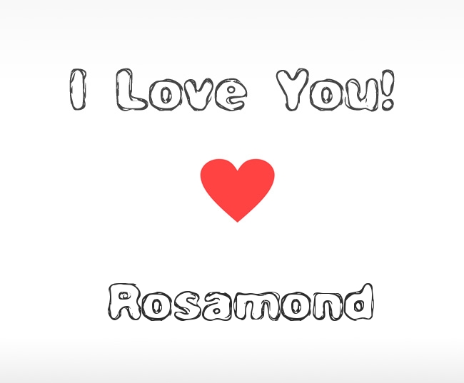 I Love You Rosamond