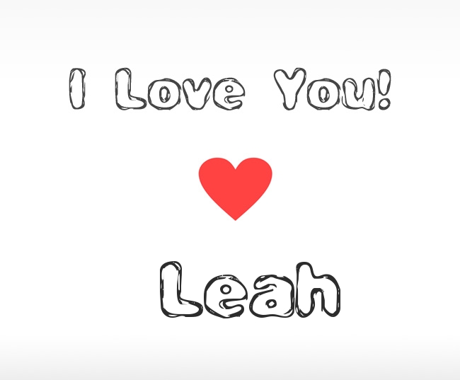 I Love You Leah