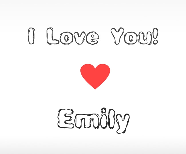I Love You Emily pictures Declarations.