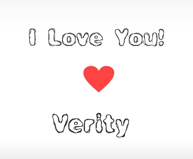 I Love You Verity I Love You Verity