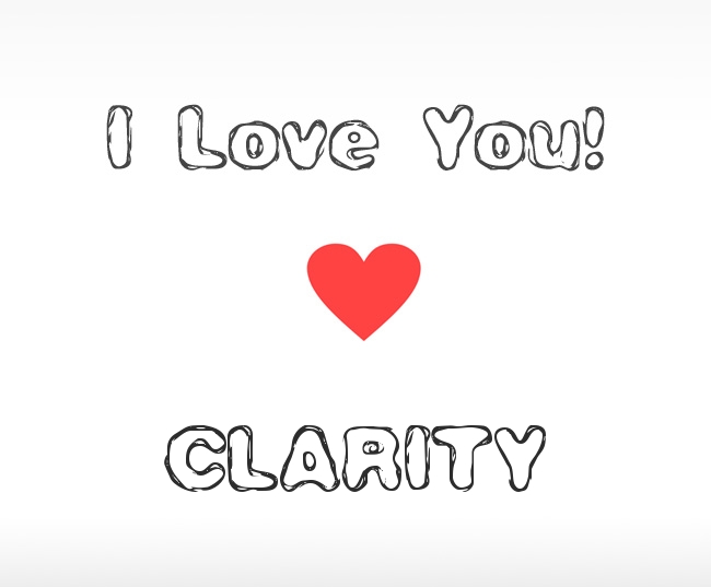 I Love You Clarity