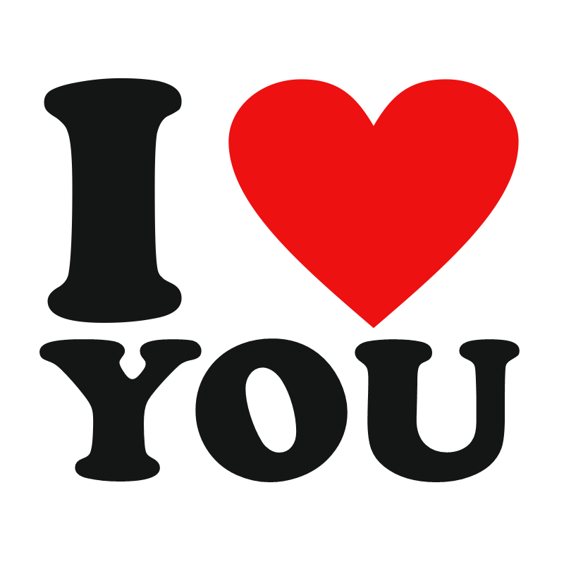 I Love You Inscription In Large Letters 