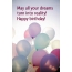 Picture: May all your dreams turn into reality! Happy birthday! May all your dreams turn into reality! Happy birthday!