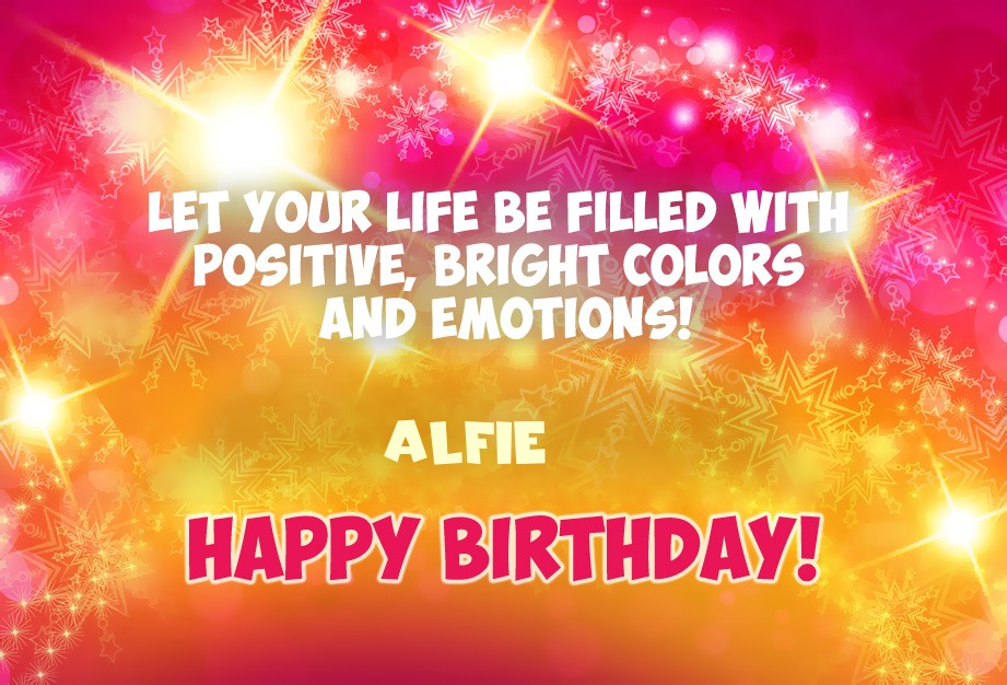 Happy Birthday Alfie images