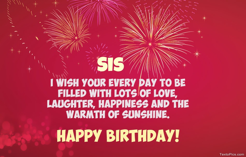 Cool congratulations for Happy Birthday of Sis
