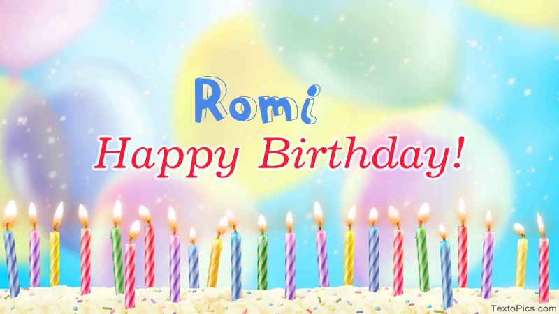 Cool congratulations for Happy Birthday of Romi