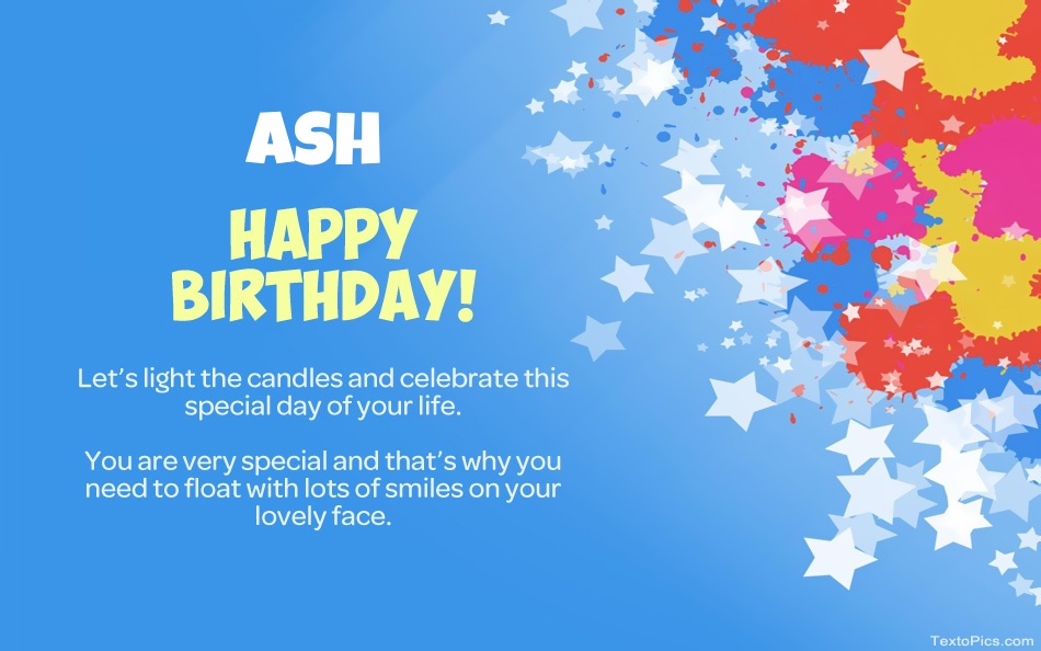 Beautiful Happy Birthday cards for Ash