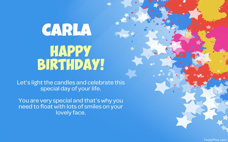 Beautiful Happy Birthday cards for Carla