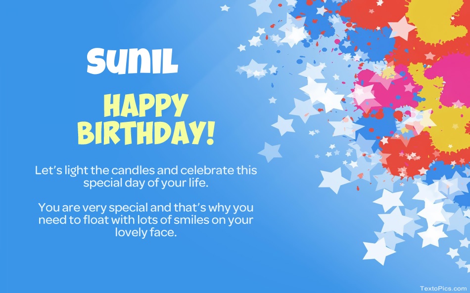 Beautiful Happy Birthday cards for Sunil