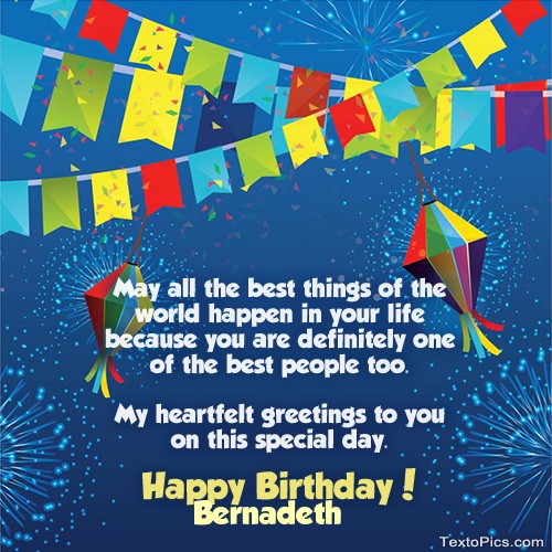 Happy Birthday Bernadeth photo