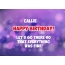 Happy Birthday cards for Callie