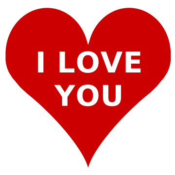 I love you! In heart pic